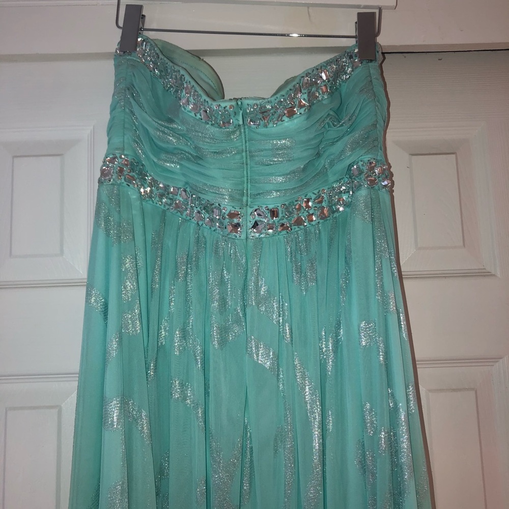 Mint green formal gown